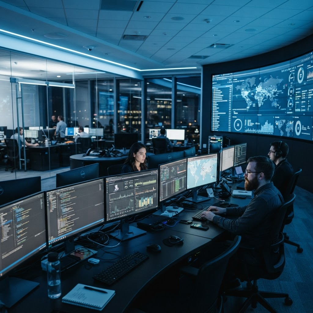 Odborníci LuMedia monitorujú infraštruktúru klienta v sieťovom operačnom centre